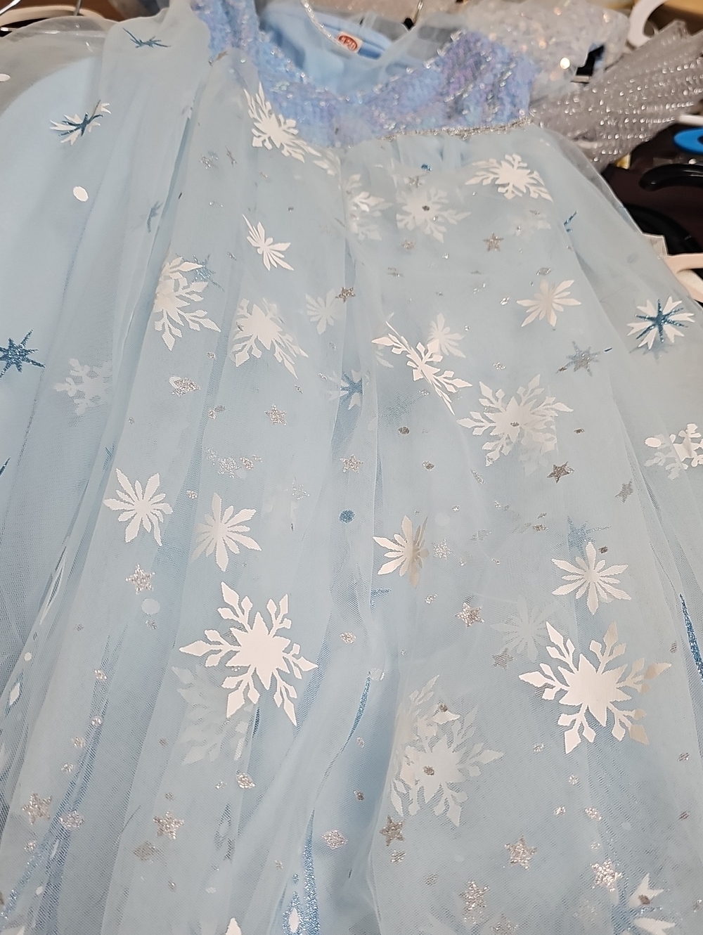 Beautiful Girls Light Blue Frozen-Style Princess Costume Dress - Picture 8 of 8